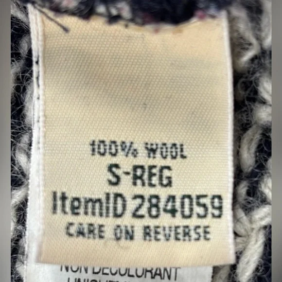 L.L. Bean | Vintage | Birdseye Norwegian Wool | Zipper |‎ Navy Blue | Small - Picture 7 of 9